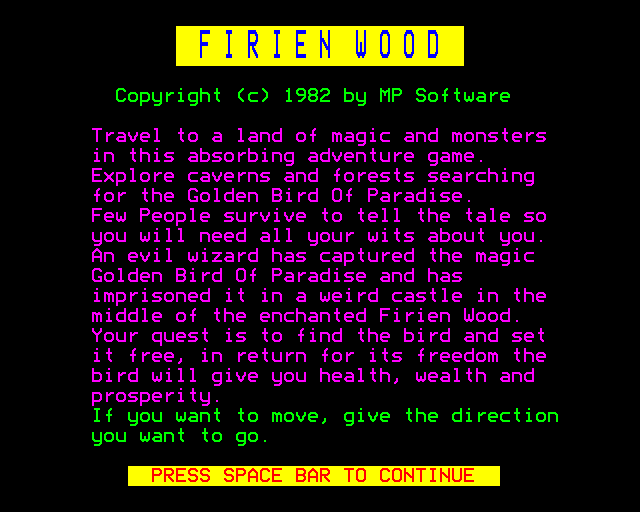 Game cover: Firienwood