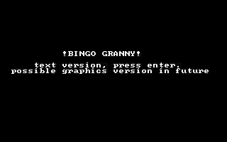 Game cover: !Bingo Granny!