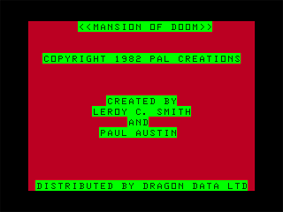 Game cover: Mansion of Doom