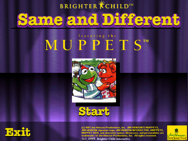 Game cover: Muppet Kids: Volume 5 - Same and Different