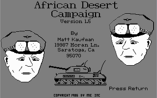Game cover: African Desert Campaign