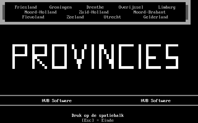Game cover: Provincies