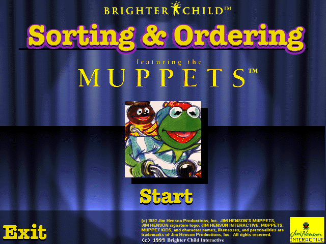 Game cover: Muppet Kids: Volume 6 - Sorting and Ordering
