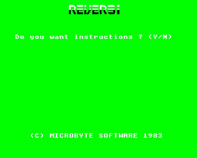 Game cover: Reversi