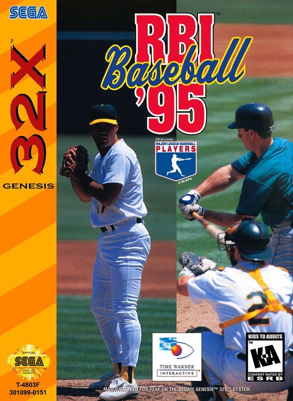 Game cover: RBI Baseball '95