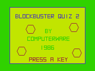 Game cover: Blockbuster Quiz 2