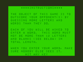 Game cover: The Great Word Game