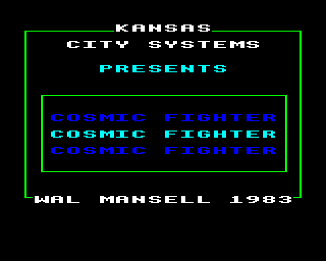 Game cover: Cosmic Fighter