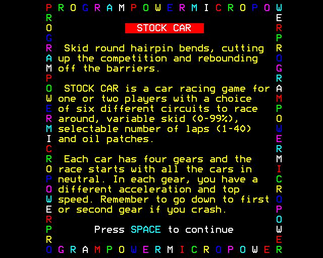 Game cover: Stock Car