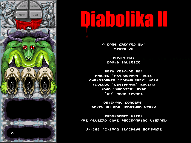 Game cover: Diabolika 2: The Devil's Last Stand