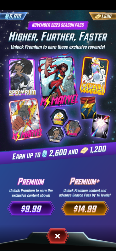 Game cover: Marvel Snap: November 2023 Season Pass Premium