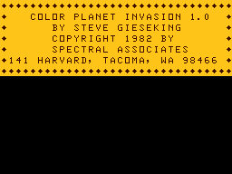 Game cover: Planet Invasion