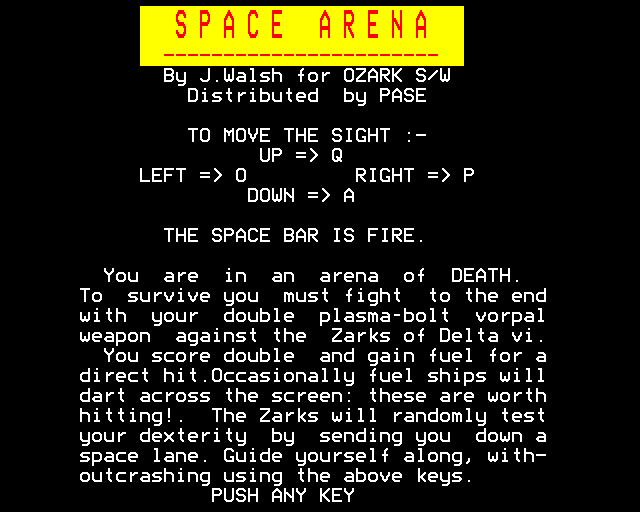 Game cover: Space Arena