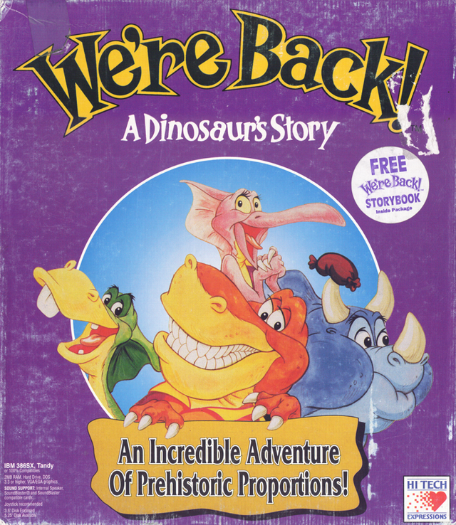 Game cover: We're Back!: A Dinosaur's Story