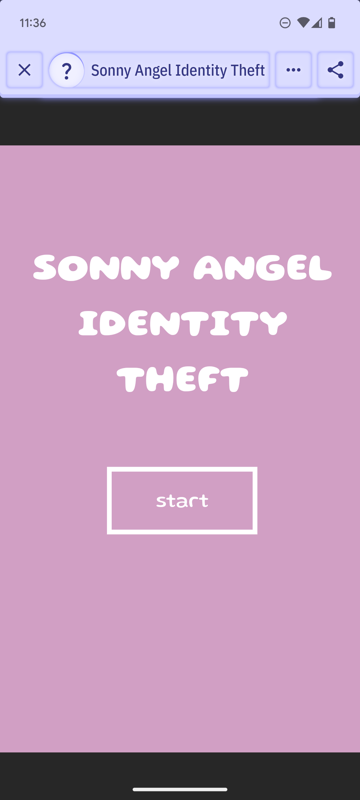 Game cover: Sonny Angel Identity Theft