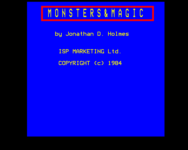 Game cover: Monsters & Magic