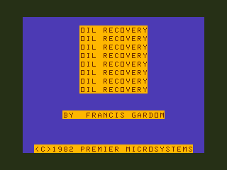 Game cover: Oil Recovery