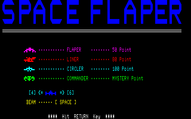 Game cover: Space Flaper