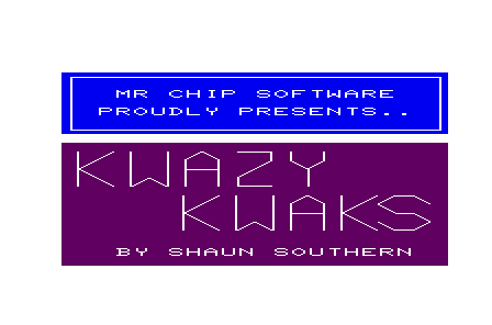 Game cover: Kwazy Kwaks