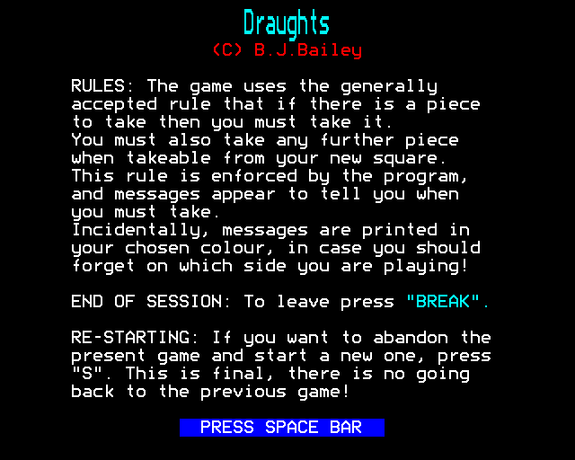 Game cover: Draughts