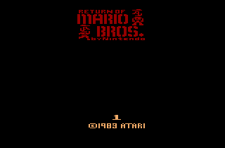 Game cover: Return of Mario Bros.