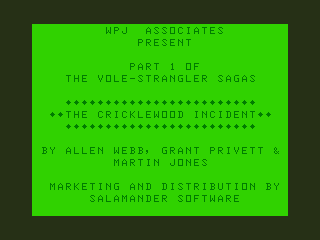 Game cover: The Cricklewood Incident