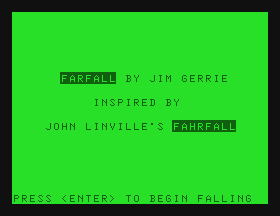 Game cover: Farfall