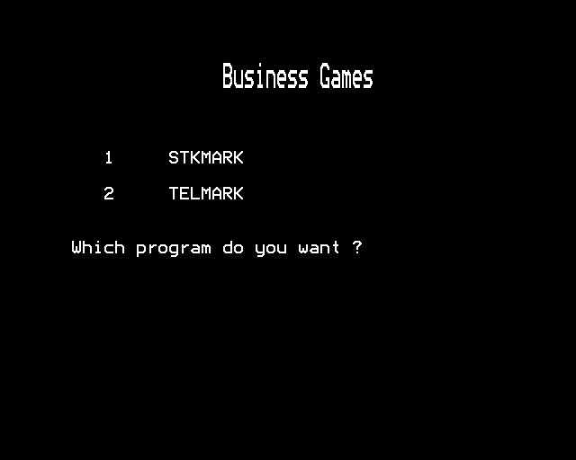 Game cover: Business Games