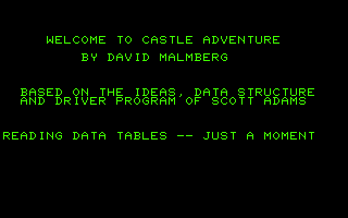 Game cover: Castle Adventure