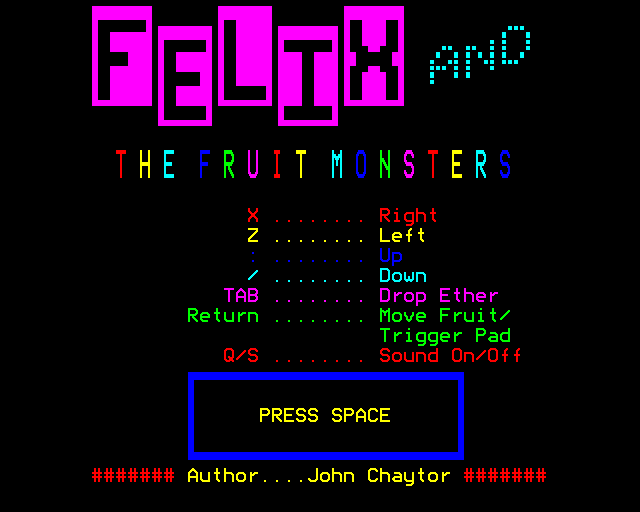 Game cover: Felix and the Fruit Monsters