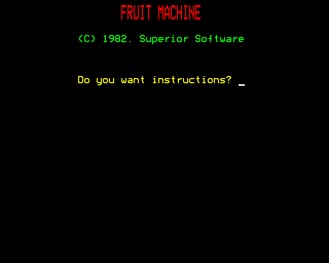 Game cover: Fruit Machine
