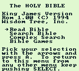 Game cover: King James Bible For Use On Game Boy