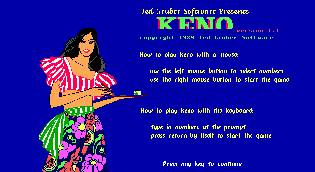 Game cover: Keno