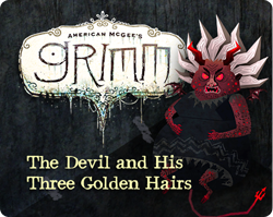 Game cover: American McGee's Grimm: The Devil and His Three Golden Hairs