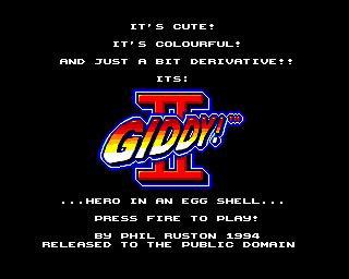 Game cover: Giddy II: Hero in an Egg Shell