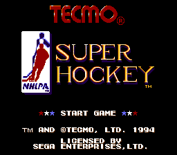 Game cover: Tecmo Super Hockey