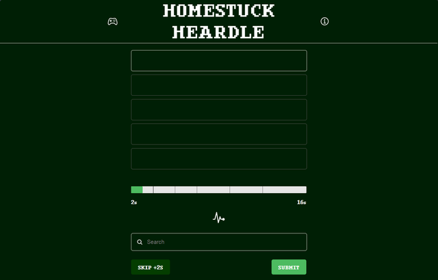 Game cover: Homestuck Heardle