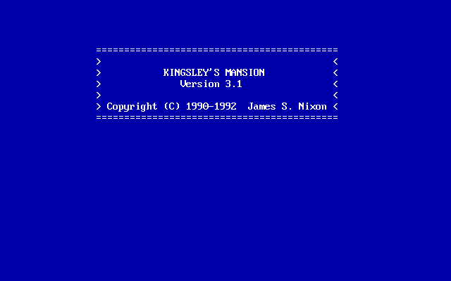 Game cover: Kingsley's Mansion