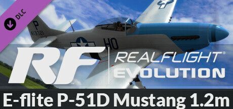 Game cover: RF: RealFlight Evolution - E-flite P-51D Mustang 1.2m
