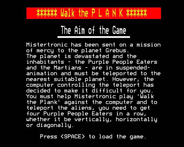 Game cover: Walk the Plank