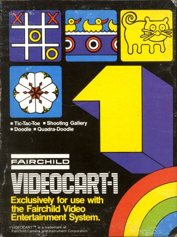 Game cover: Videocart-1: Tic-Tac-Toe, Shooting Gallery, Doodle, Quadra-Doodle