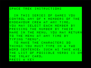 Game cover: Space Trek II