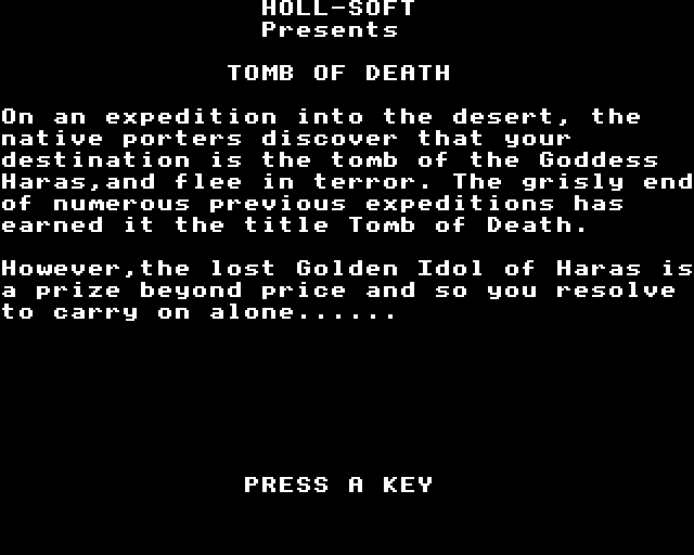 Game cover: Tomb of Death