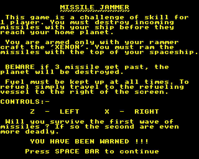 Game cover: Missile Jammer