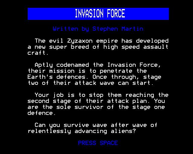 Game cover: Invasion Force