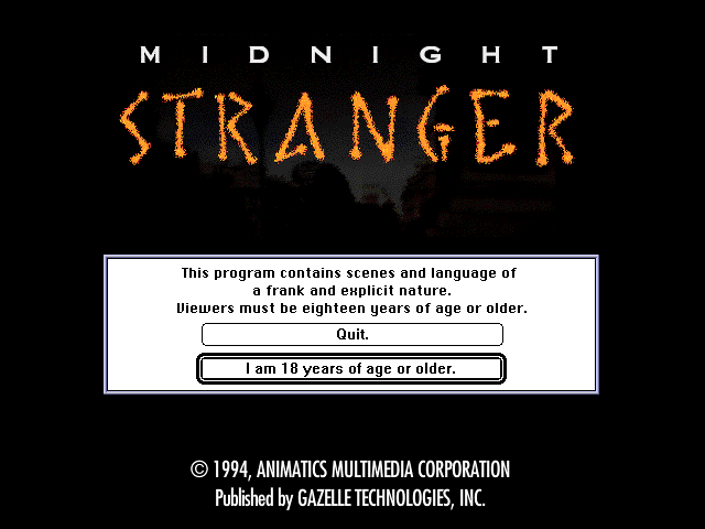 Game cover: Midnight Stranger