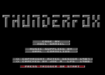 Game cover: Thunderfox