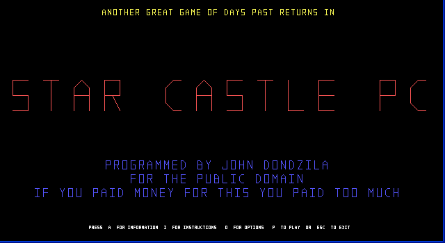 Game cover: Star Castle PC