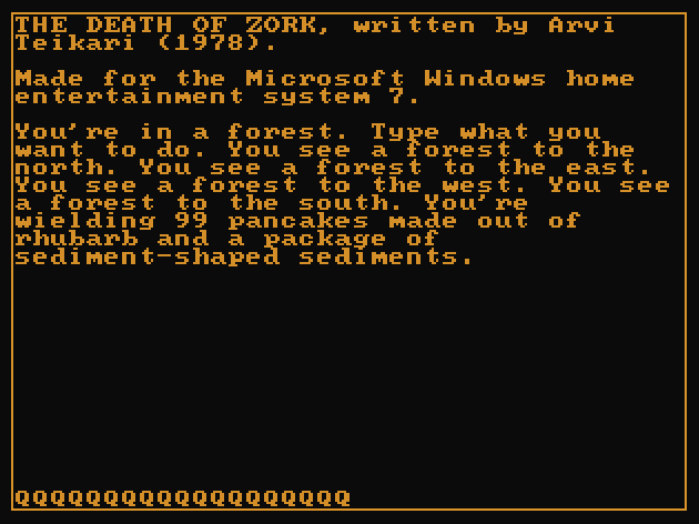 Game cover: The Death of Zork