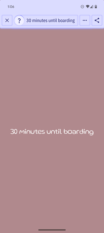 Game cover: 30 minutes until boarding